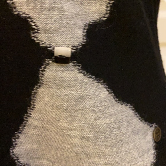 Black and grey argyle turtleneck- size S - Picture 3 of 8